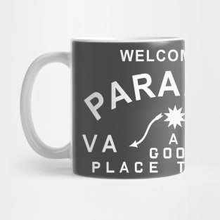 Paradise CVB white text Mug